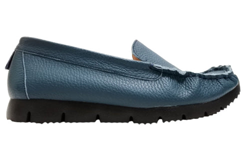 【arui_toe 3950BL ブルー】本革コンフォートスリッポン